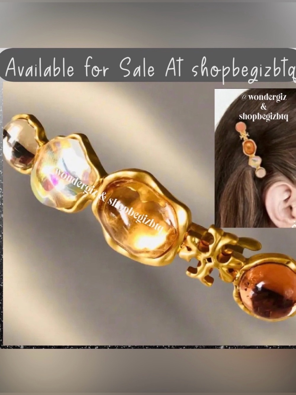Authentic Tory Burch Gold With Tags Luxury Roxanne Hair Barrette